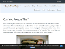 Tablet Screenshot of canyoufreezethis.com